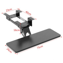 Erganomic de 360 ​​grados ergonómicos girando debajo del escritorio bandejas de teclado de computadora ajustables